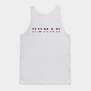 Human Pride Flag Asexual Ace Tank Top